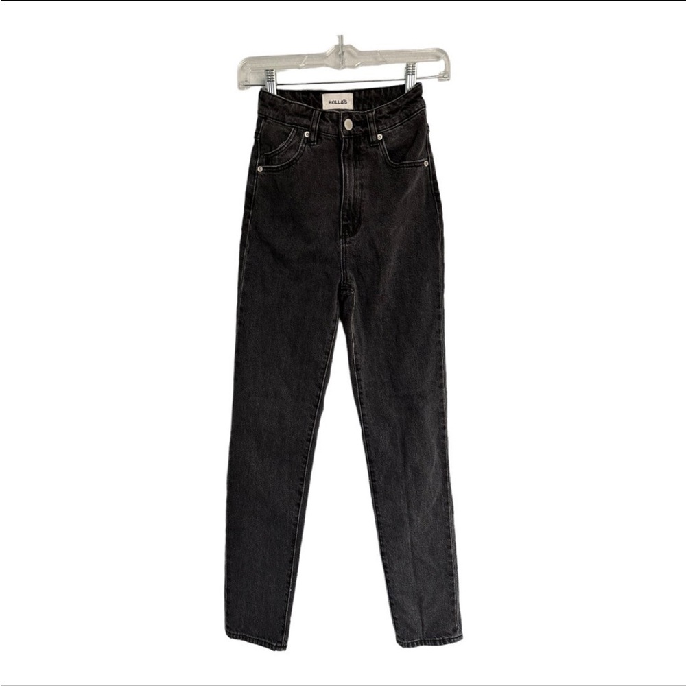 Rolla’s Black Denim Jeans - high rise straight leg - Picture 3 of 10